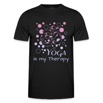 Om Yoga - Männer Funktions-T-Shirt - Schwarz - Vorne - AI Model Male 178 dark (178cm)
