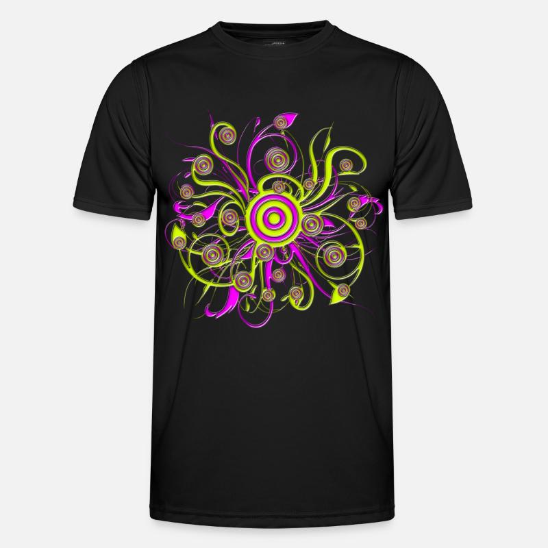 psychedelic flower Männer Funktions-T-Shirt
