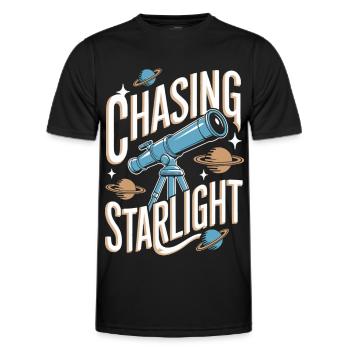 Teleskop Astronomie Astrofotografie - Männer Funktions-T-Shirt - Schwarz - Vorne - AI Model Male 178 dark (178cm)