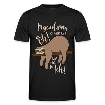 irgendwas ist hier faul - Männer Funktions-T-Shirt - Schwarz - Vorne - AI Model Male 178 dark (178cm)