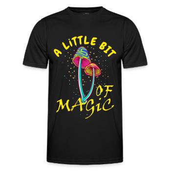 Magic Mushrooms, A little bit of magic - Men's Functional T-Shirt - black - Front - AI Model Male 178 dark (178cm)