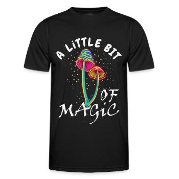 Magic Mushrooms, A little bit of magic - Men's Functional T-Shirt - black - Front - AI Model Male 178 dark (178cm)