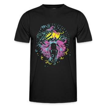 Rave Bae - T-shirt sport Homme - noir - Devant - AI Model Male 178 dark (178cm)