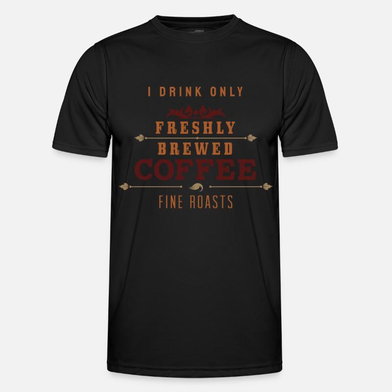 Frischer Kaffee Männer Funktions-T-Shirt