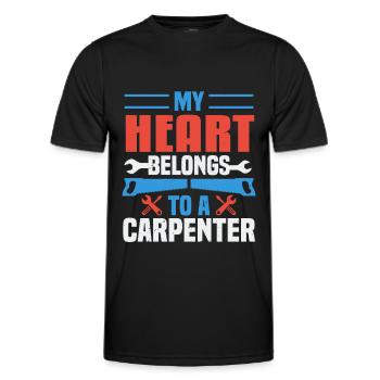 Tischler Schreiner Geschenk - Männer Funktions-T-Shirt - Schwarz - Vorne - AI Model Male 178 dark (178cm)