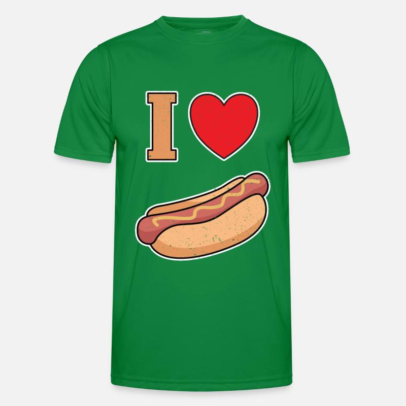 I love Bockwurst with mustard Men's Functional T-Shirt