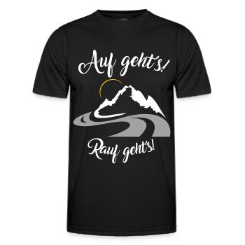 Motoradfahrer Geschenk mit Spruch - Männer Funktions-T-Shirt - Schwarz - Vorne - AI Model Male 178 dark (178cm)