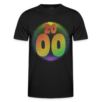 2000 LGBT Vintage Birthday - Men's Functional T-Shirt - black - Front - AI Model Male 178 dark (178cm)