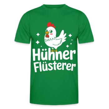 chicken chickens farmer farmer farm - Men's Functional T-Shirt - kelly green - Front - AI Model Male 178 dark (178cm)