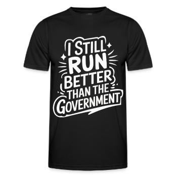 Amputation Behinderung - Männer Funktions-T-Shirt - Schwarz - Vorne - AI Model Male 178 dark (178cm)