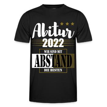 Abitur 2022 Wir sind mit Abstand die Besten - Männer Funktions-T-Shirt - Schwarz - Vorne - AI Model Male 178 dark (178cm)