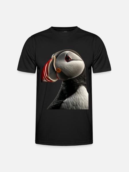Papageientaucher - Männer Funktions-T-Shirt - Schwarz