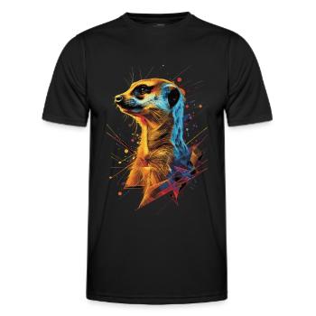 Suricate - T-shirt sport Homme - noir - Devant - AI Model Male 178 dark (178cm)
