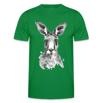 Kangaroo - Men's Functional T-Shirt - kelly green - Front - AI Model Male 178 dark (178cm)