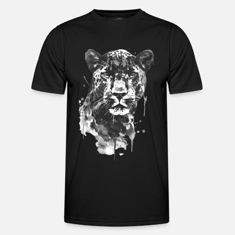 Panther - Männer Funktions-T-Shirt - Schwarz