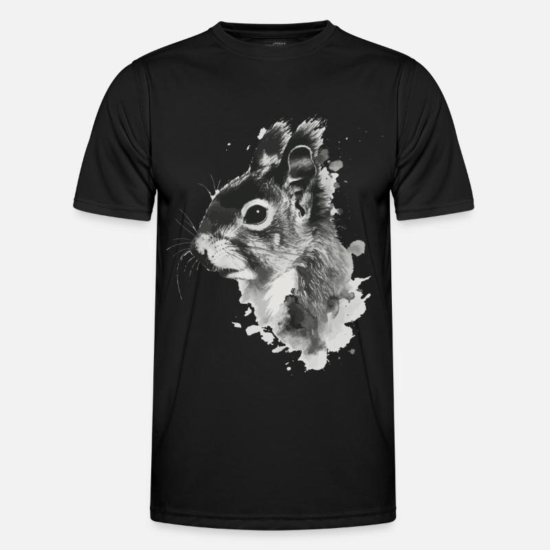 Eichhörnchen - Männer Funktions-T-Shirt - Schwarz