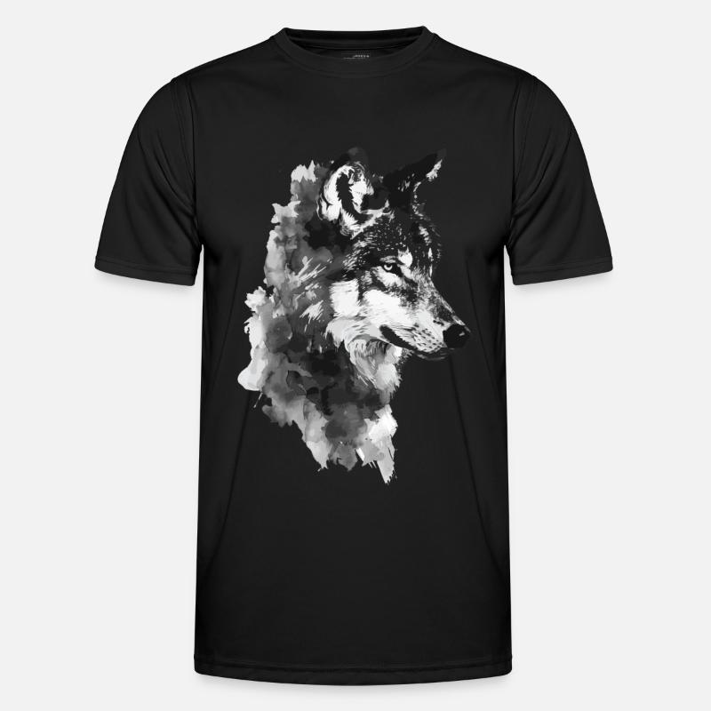 Wolf - Men's Functional T-Shirt - black