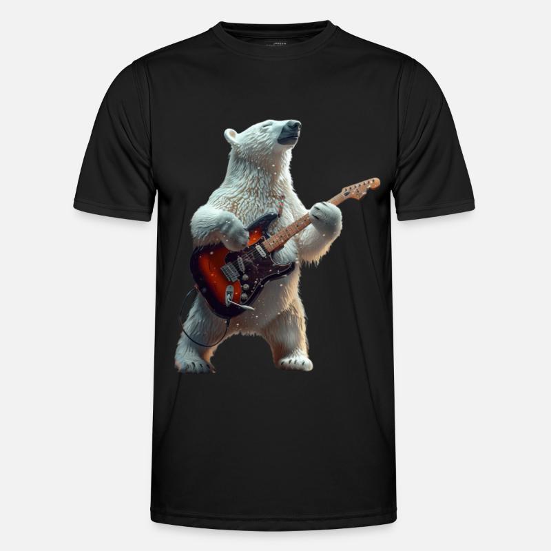 Eisbär - Männer Funktions-T-Shirt - Schwarz