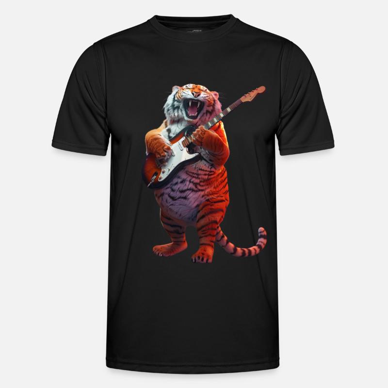Tiger - Männer Funktions-T-Shirt - Schwarz