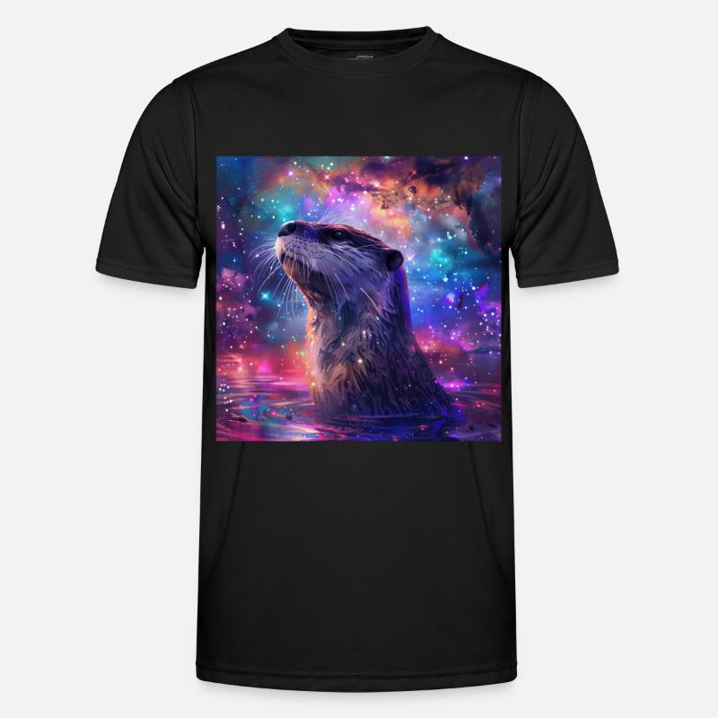 Otter - Männer Funktions-T-Shirt - Schwarz