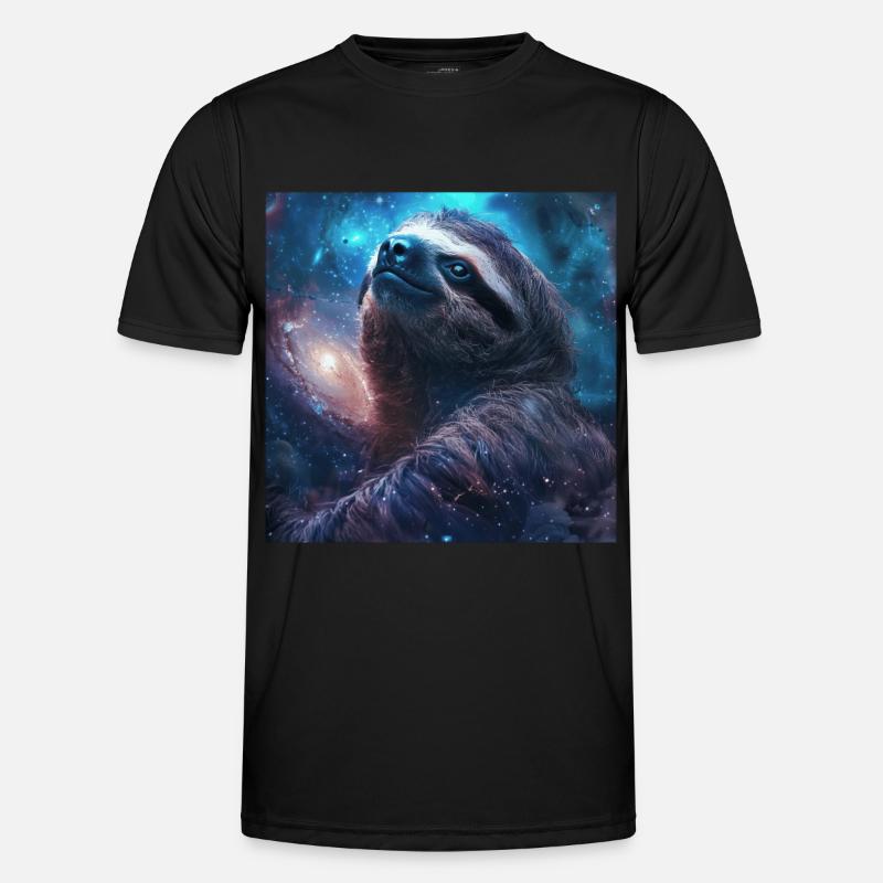 Faultier - Männer Funktions-T-Shirt - Schwarz
