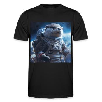 Loutre - T-shirt sport Homme - noir - Devant - AI Model Male 178 dark (178cm)
