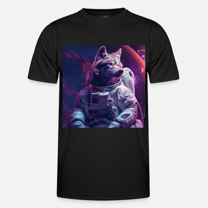 Wolf - Men's Functional T-Shirt - black