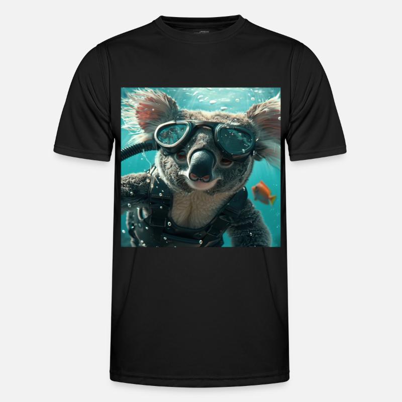 Koala - Männer Funktions-T-Shirt - Schwarz
