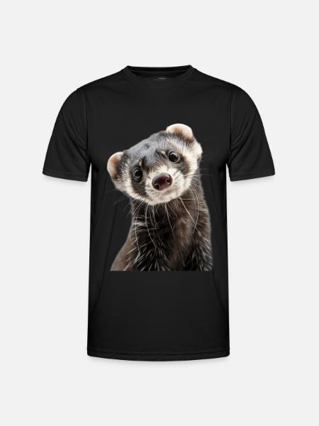 Frettchen - Männer Funktions-T-Shirt - Schwarz