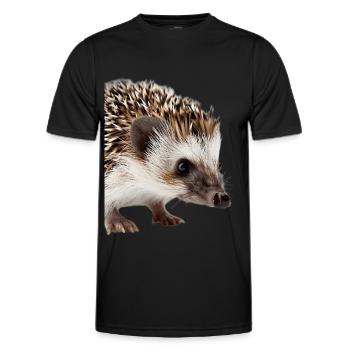 Igel - Männer Funktions-T-Shirt - Schwarz - Vorne - AI Model Male 178 dark (178cm)