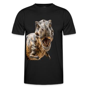 T-Rex - T-shirt sport Homme - noir - Devant - AI Model Male 178 dark (178cm)