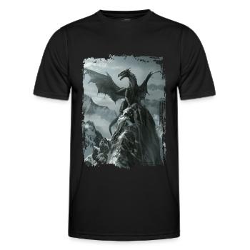Kite - Men's Functional T-Shirt - black - Front - AI Model Male 178 dark (178cm)