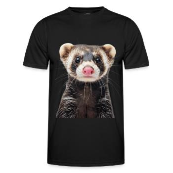 Furet - T-shirt sport Homme - noir - Devant - AI Model Male 178 dark (178cm)