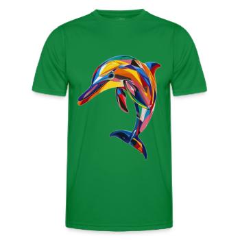 Delphin - Männer Funktions-T-Shirt - Kelly Green - Vorne - AI Model Male 178 dark (178cm)