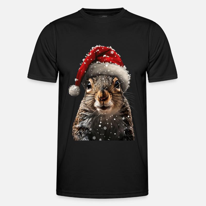 Eichhörnchen - Männer Funktions-T-Shirt - Schwarz