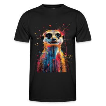 Suricate - T-shirt sport Homme - noir - Devant - AI Model Male 178 dark (178cm)