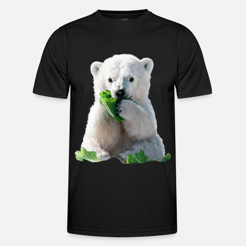 Eisbär - Männer Funktions-T-Shirt - Schwarz
