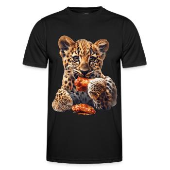 Léopard - T-shirt sport Homme - noir - Devant - AI Model Male 178 dark (178cm)