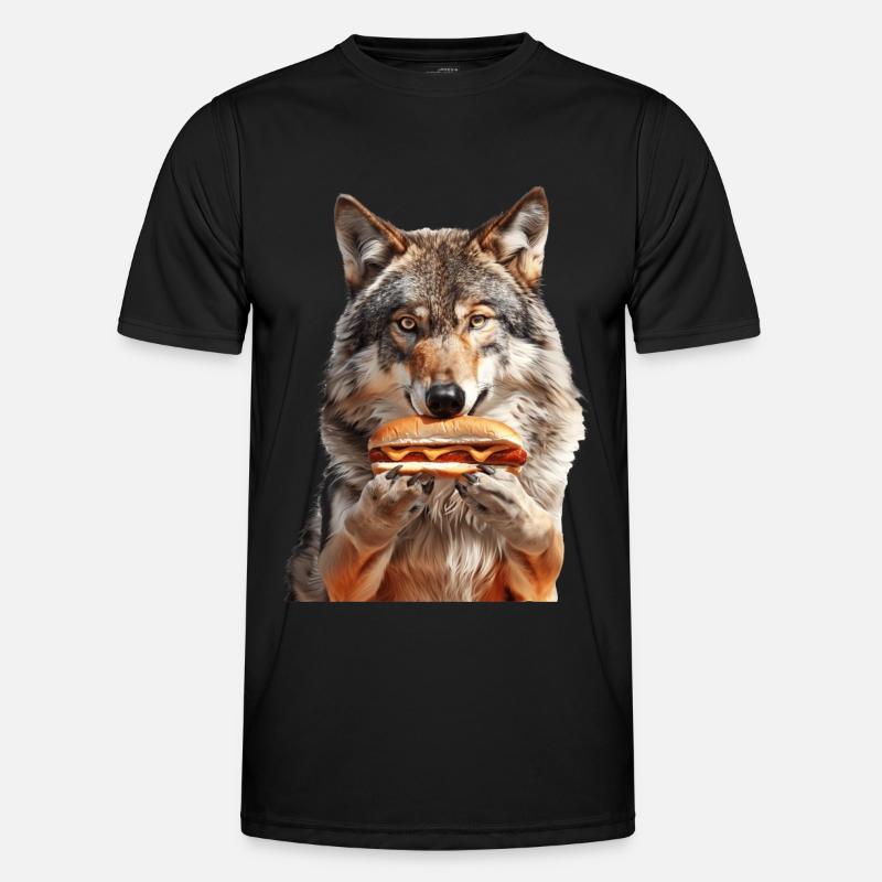 Wolf - Men's Functional T-Shirt - black