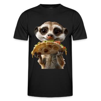 Meerkat - Men's Functional T-Shirt - black - Front - AI Model Male 178 dark (178cm)