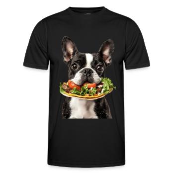 Boston Terrier - T-shirt sport Homme - noir - Devant - AI Model Male 178 dark (178cm)