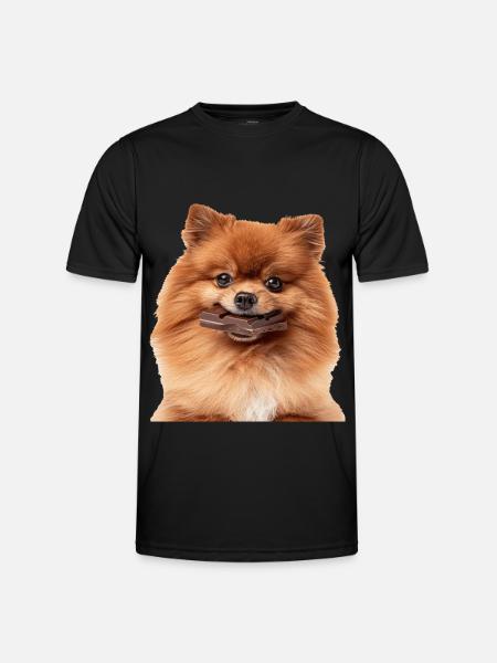 Zwergspitz - Männer Funktions-T-Shirt - Schwarz