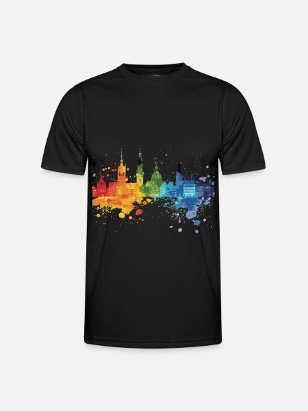 Hengelo - Männer Funktions-T-Shirt - Schwarz