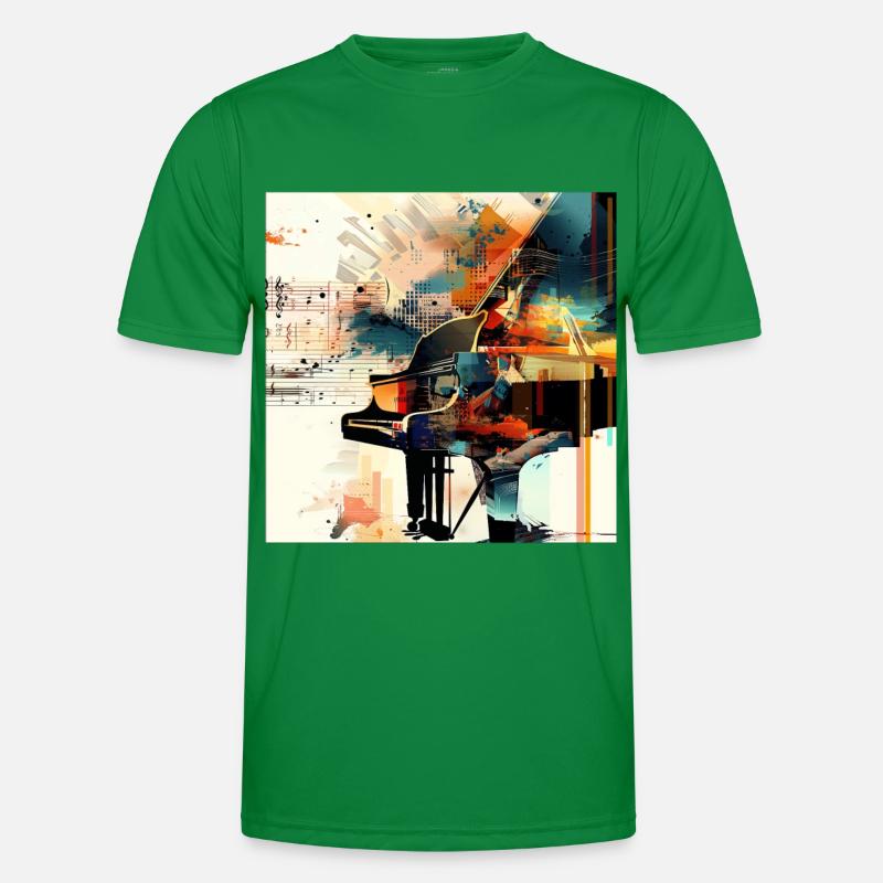 Klavier Männer Funktions-T-Shirt