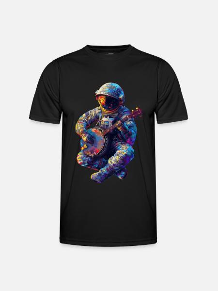 Astronaut Banjo - Men's Functional T-Shirt - black