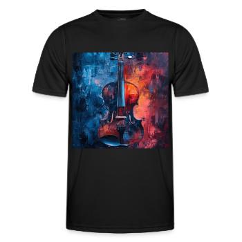 Violine - Männer Funktions-T-Shirt - Schwarz - Vorne - AI Model Male 178 dark (178cm)