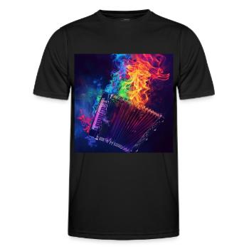 Accordion - Men's Functional T-Shirt - black - Front - AI Model Male 178 dark (178cm)