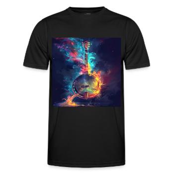 Banjo - Men's Functional T-Shirt - black - Front - AI Model Male 178 dark (178cm)