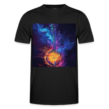 Banjo - Men's Functional T-Shirt - black - Front - AI Model Male 178 dark (178cm)