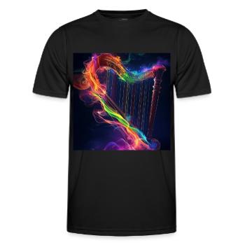 Harp - Men's Functional T-Shirt - black - Front - AI Model Male 178 dark (178cm)